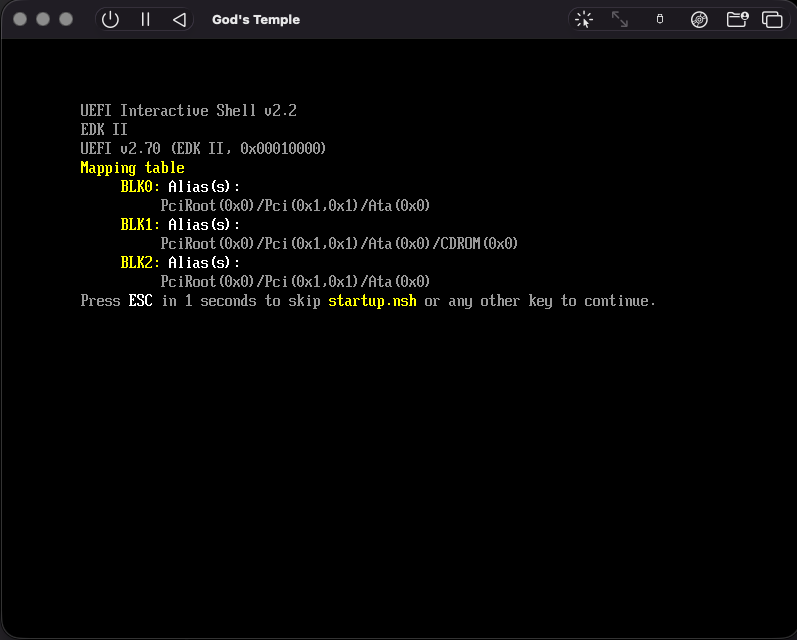 UEFI Interactive Shell instead of TempleOS